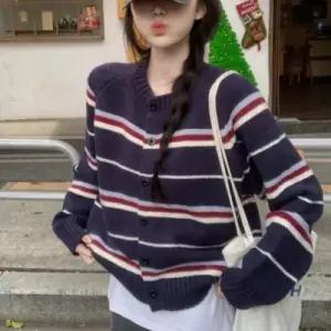 [미라클세븐]신상오픈런 신상오픈런 포근포근 스트라이프 데일리 니트 포인트