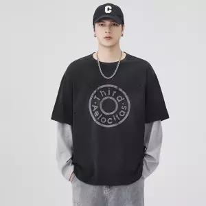 원픽 남성 가을 빈티지 긴팔 티 빅사이즈 캐주얼 상의 트렌드