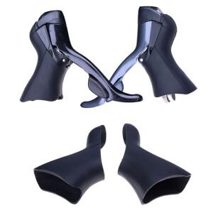 1쌍 기어 시프트 커버 자전거 ST-2400/3500/4500 부품 용 소프트 실리콘 사이클링 브레이크 레버 후드