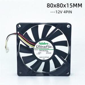 Nidec 8CM 80mm 12V 냉각 팬 U80R12MLAB-58 컴퓨터 케이스 4핀