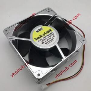 SANYO DENKI 서버 냉각 선풍기, DC 24V, 0.60A, 140x140x51mm, 3 선, 9WB1424H502