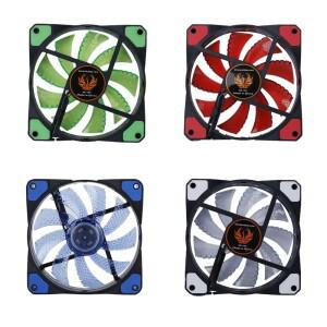 15 LED CPU 히트싱크 쿨러 마스터 쿨링 팬 120mm 초저소음 컴퓨터 PC 케이스 DC 12V 4P 3P 커넥터 드롭쉬핑