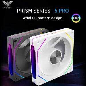 VENTIPRO 5PRO ARGB PC 케이스 팬 120mm PWM 고풍량 저소음 냉각 데스크탑 컴퓨터 CPU 쿨러용