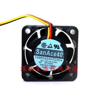 SANYO 109P0424H7D30  냉각 팬 24V 0.08A 40x40x15mm 컴퓨터 케이스 방열판 라디에이터용 DC 브러시리스 송