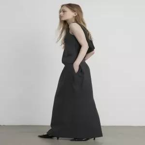 LE17SEPTEMBRE Side Inverted Tuck Wool Skirt - Charcoal 1480433