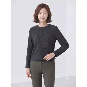 올리비아하슬러 블랙 하슬러 골지라인 라운드티 OHCSTS901 1480518