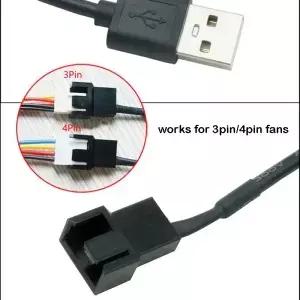 USB4핀 팬 변환 케이블 조절 스위치 PWM 5V12V 부트 슬리브형 PC 전원 어댑터 커넥터