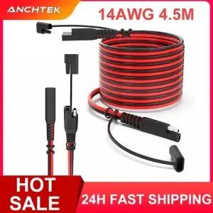 14AWG 4.5M SAESAE 연장 케이블 자동차 RV 오토바이 용 퀵 커넥터 태양 패널 SAE 플러그 배터리 충전