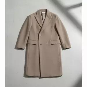 오라리 스펀지 울 멜튼 체스터필드 코트 탑 브라운 A24AC01SB