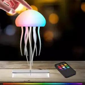 9 촉수를 가진 LED 해파리 램프 2가지 작동 모드 매우 긴 배터리 수명 원격 제어 기능이 있는 색상