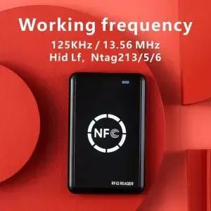 복제기 13.56mhz 키 fob NFC 스마트 카드 리더기 125KHz 암호화 프로그래머 USB UID T5577 EM4305 태그