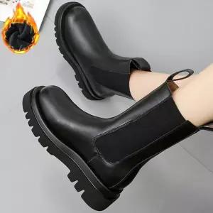 [OFM80M17]스웨이드 기모첼시부츠 겨울신발 패딩부츠