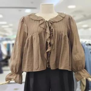 르피타 프릴 쉬폰 블라우스 L263UBL955