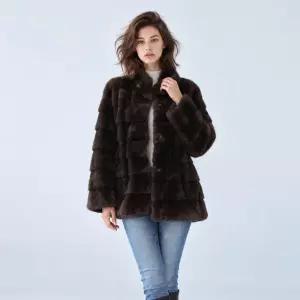 다크브라운 호리젠탈 차이나 하프코트