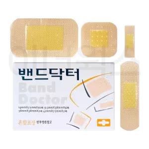 밴드 닥터 반투명 반창고 플러스 덕용 혼합 대형/대일/드레싱/상처/일회용/캐릭터/보호/어린이/의료용/가정