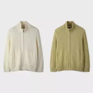 갤러리아 에디션 26F/W 남성 겨울 버티컬 텍스처드 집업 가디건 NEG4EC1624 2종