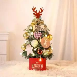 오너클랜 미니트리 풀세트 40cm 메리슈 크리스마스트리세트 트리장식 크리스마스트리