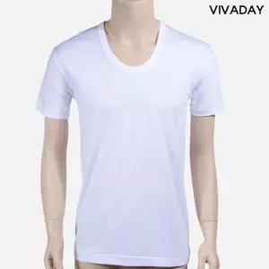 [OF261M06]VIVADAY AB95 면100 백색 남성반팔런닝 110호