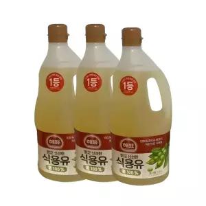 사조대림 콩기름 대용량 식용유 튀김 요리용 순식물성 대두유 콩 100프로 1.8L 3병