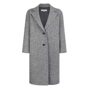 아떼 바네사브루노 25FW 라이트그레이 헤링본 울혼방 롱코트 WVCO5D419G1