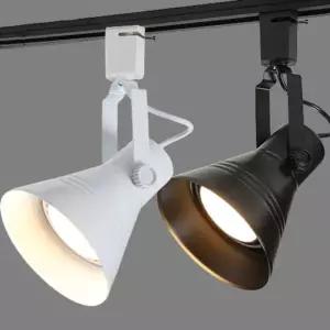 LED 나팔 레일등기구 스포트 레일조명 블랙 화이트 주방 조명 등 레일 등기구 인테리어 부속