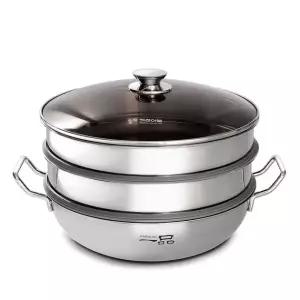 키친아트 일품 통3중 스테인레스 3단찜냄비 찜솥 33cm