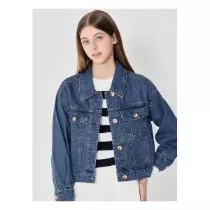 오조크 앨리스 컬러 데님 자켓 택가격 129000원