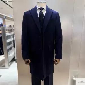지이크 F/W 다크네이비 캐시미어100% 체스터코트 PJH7001