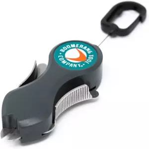 Boomerang Tool 회사의 리트랙터블 테더와 스테인리스 스틸 블레이드가 장착된 브레이드 모노 플루오로