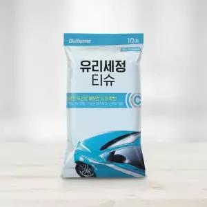 자동차 유리세정 티슈 유막제거 클리너 10매