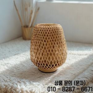 작은 대나무로 짠 램프 수제 공예 테이블 침실 및 공부방용 스타일 디자인 따뜻한 장식품 데스크탑