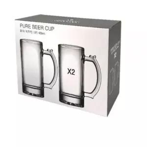 맥주 아이스커피 글라스 컵 대 480ml 2p 유리컵 물컵 가정용컵 XAWF7E974