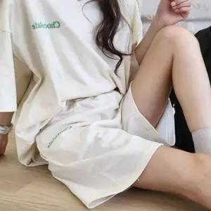 여성반팔셋업 러블리캐주얼반팔반바지세트 베이지 트레이닝복 캐주얼룩 XFWE8F209