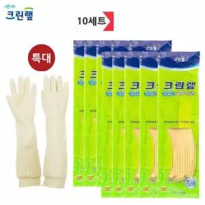 [OF4O95O0]크린랩 식품용 고무장갑 특대 10세트 라텍스