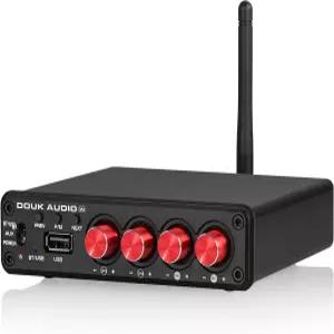 4채널 블루투스 앰프 50W x 4 오디오 파워 하이파이 홈 스테레오 스피커 수신기 Douk M4