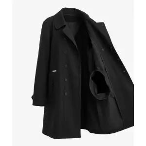 [9월 9일 배송] MISEKI SEOUL Double button pleats trench coat BLACK