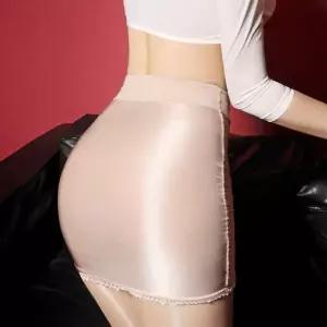오일글로시 실루엣 스커트 6color SL-1004741 시스루 레이스 유니폼 이너 실크 YTWFL1JJZ