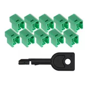 넷메이트 2001GK 랜 RJ45 케이블 잠금장치 세트 그린