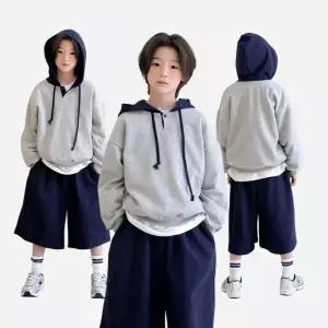 매장정품 BOOMBOOMKIDS SS26F03 버튼헨리넥상하세트 (키즈 주니어)