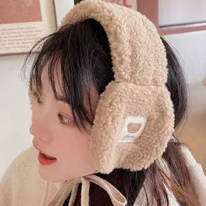 3컬러 따뜻한 곰돌이 뽀글뽀글 귀마개 목돌이귀마개 양털 패치