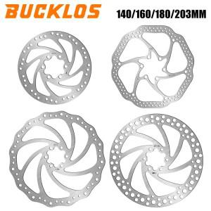 BUCKLOS 자전거 브레이크 디스크 140/160/180/203MM 로터 열 방출 도로 산악 MTB