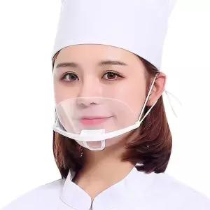 다용도 조리용 투명 위생 마스크 가림막 급식 식당주방용 입마개 안면 단체 위생용 음식점홍보 가성비좋은