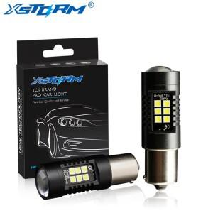 2Pcs PY21W Led 전구 1156 BAU15S 21 3030SMD 자동 조명 주차 램프 브레이크 방향 지시등 노란색 호박색 빨