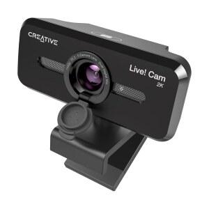 창의적인 라이브! CAM SYNC V3 2K QHD 웹캠 4배 줌 포함 | 웹캠 디지털 줌 듀얼 마이크 플러그 앤 플레이 PC 및 회의용