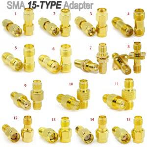 커넥터 SMA - SMA/ RP-SMA - SMA / RPSMA 수 플러그 및 암 잭 슬라이드온 직선형 RF 동축 어댑터 커넥터