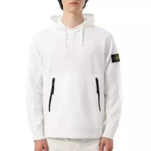 STONE ISLAND 60452 Stretch CotTON Fleece Hooded Sweatshirt 781560452 V0001 가먼트다잉 배지 후드티 42