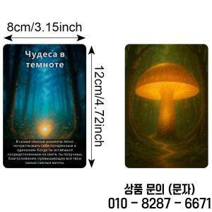 러시아어 신비한 숲 통찰력 오라클 카드 내면의 평화 정서적 지원 및 명상을 위한 48개 데크 12x8cm
