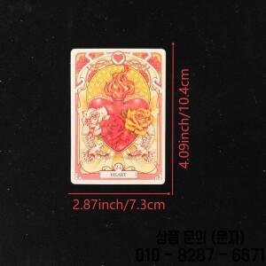 로맨틱 레노먼드 오라클 카드 37장 덱 10.2x7.2cm 영어 비전 아르누보 꽃무늬 파티 게임용