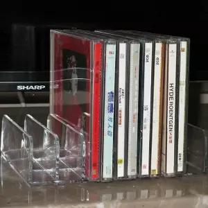 투명 아크릴 DVD/CD 보관함 홀더 - 트레이 최대 14개의 케이스를 수납할 수 있어 조리대 주방 욕실 캐비닛