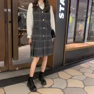 [다잇템]포인트 데일리 뷔스티에 모직 체크 원피스 다잇템 패션_26972603_588872